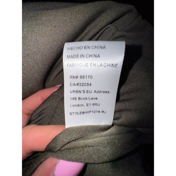 Anthropologie Harlyn Size 8 Green Military Jumpsuit Utility Coverall Army‎ Pants - Picture 8 of 9